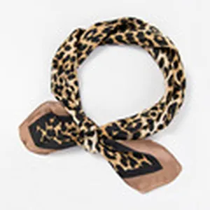 Elegantes Leopardenmuster kleines Quadrat Tuch Damen Halstuch Mode Zubehoer Stil
