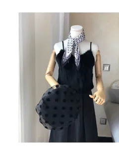Korean style pleated small square scarf retro elegant neckerchief for women versatile daily wear
