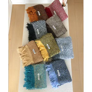 Korean soft cozy fringe scarf winter warm thick shawl multi-color fashionable stylish wrap