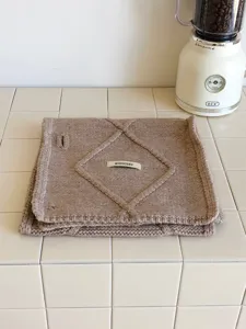 Bufanda de punto de invierno cómoda para mujer, bufanda de punto grueso con botón.