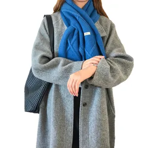 Bufanda de punto cruzado multifuncional para mujer, accesorio de moda de invierno cálido