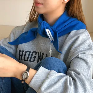 Bufanda Triangular de Lana de Color Sólido Unisex Calentador de Cuello de Punto Cálido Cómodo Pañuelo para Otoño Invierno