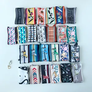 Stijlvolle zijden twilly sjaal smal lint voor vrouwen handtas decoratie paard design