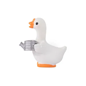 Figurines Miniatures de Canard et d'Oie en Résine Animaux Cartoon Ornements de Micro Paysage pour Bureau Voiture Jardin