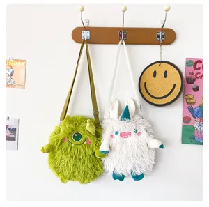 Süße Plüsch Monster Umhängetasche flauschige Schultertasche japanischer Stil für Damen