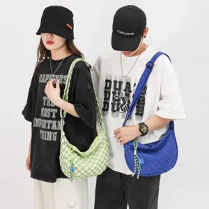 Τσάντα ώμου κορεατικό στυλ καρό casual Harajuku τσάντα χιαστί για γυναίκες μόδα νέα
