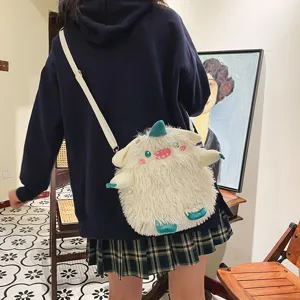 Kawaii flauschige Monster Umhängetasche süße Plüsch Tasche japanischer Stil Winter Studententasche