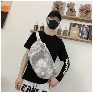 Borsa a tracolla grande tie-dye stile coreano borsa a spalla in tela casual uomo
