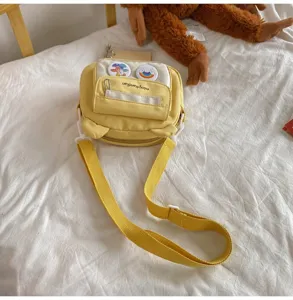 Japanische Vintage niedliche Bär Umhängetasche für Damen, lässige kleine Segeltuchtasche.