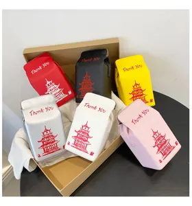 Borsa a tracolla alla moda in ecopelle PU con stampa pagoda unica per donne eleganti.