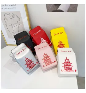Borsa a tracolla in pelle PU a forma di cartone di latte con stampa pagoda, multicolore.