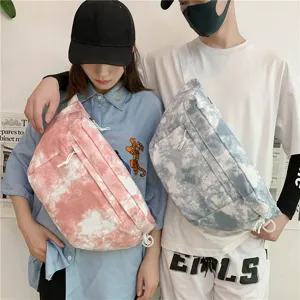 Grande borsa a tracolla in tela tie dye borsa casual elegante per l'uso quotidiano