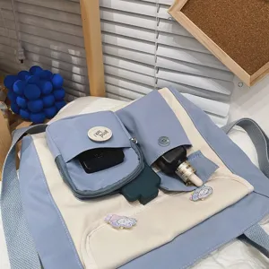 Korean style vintage canvas messenger bag cute aesthetic student school crossbody bag