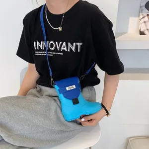 Sac bandoulière créatif en forme de botte pour femme, sac à main mignon et décontracté.