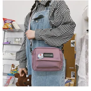 Bolso de hombro degradado estilo Harajuku para mujer, bolso cruzado para estudiantes.
