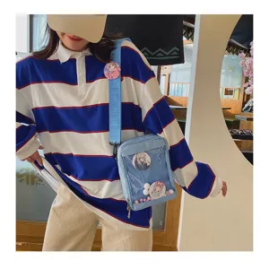Bolso ita transparente bonito bolso cruzado anime kawaii bolso de hombro para estudiantes y fans