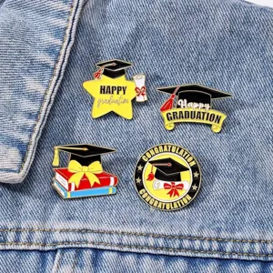 Absolventen Thema Emailliertes Anstecknadel Set Legierung Brosche Abzeichen Geschenk Accessoire