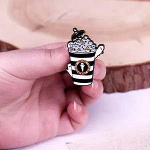 Halloween Geist Kaffeebecher Emailliste Anstecknadel gruselig niedliche Brosche Geschenk