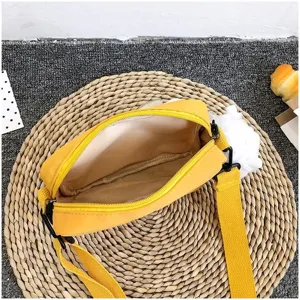 Casual ιαπωνική vintage τσάντα χιαστί για γυναίκες, κίτρινη μικρή τσάντα τηλεφώνου.