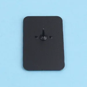 Detailed view showing the secure pin back and sturdy construction of the retro sun card brooch.