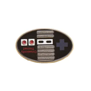 Spilla controller di gioco retro, spilla in metallo stile giocatore classico per zaini.