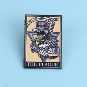 Vintage Tarot Pestdoktor Emaillierte Nadel Dunkle Gothic Abzeichen Brosche Tasche