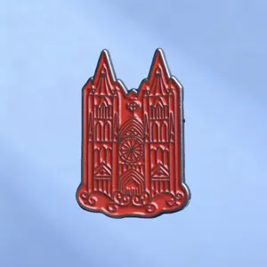 Notre Dame De Paris Brooch Pin Gothic Architecture Badge Retro Alloy Enamel Brooch For Clothes Bags Personalized Accessory