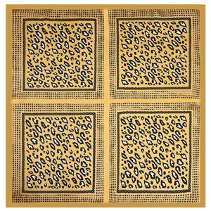 Klassischer Leopardenmuster Seidenschal quadratisches Tuch mit luxuriösem Kettenmuster Stil.