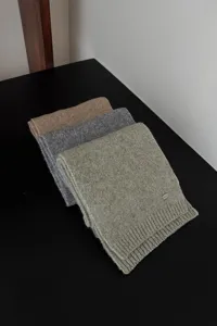 Gemütlicher weicher Strickschal Winter warm einfarbig vielseitig Paare Mode eleganter Nackenwärmer