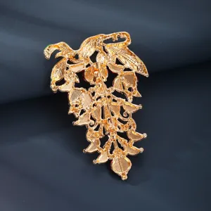 Vintage gold wisteria flower brooch pin elegant luxury apparel accessory wholesale