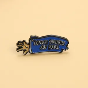 Cita de Scary Movie broche de esmalte de metal divertido insignia de mano accesorio