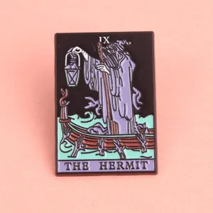 Tarot kaart kluizenaar metalen broche geemailleerde badge mode kleding accessoire cadeau