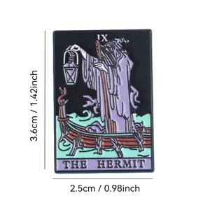 Tarot kaart De Kluizenaar emaillen speld metaal badge mode kleding accessoires cadeau.
