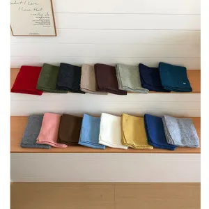 Einfarbiger Kaninchenhaar-Mischgewebe-Strickschal für Damen, warmer Winter-Paarschal.
