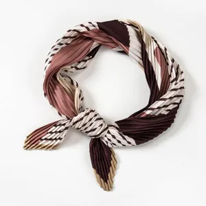 Eleganter Plissee-Schal für Damen, stilvolles gestreiftes Halstuch für Alltag und Accessoires.