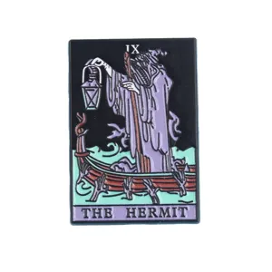 Tarot De Eremiet emaille pin metaal badge gotisch occult revers broche mode accessoire cadeau