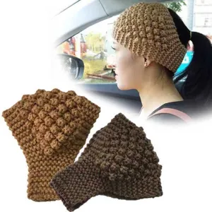 Winter Warm Gebreide Oorkwarmer Hoofdband Dik Breigaren Hoofddoek Muts Voor Vrouwen Buiten Thermische Haaraccessoires