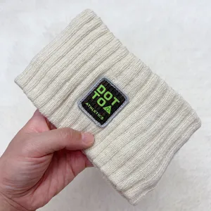 Knitted solid color wide hair band winter cozy fashion headband everyday wear aesthetic