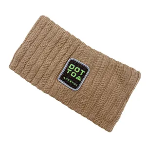 Knit headband for women winter warm solid color casual hair band with cute embroidered patch.