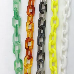 Catene in resina acrilica colorata, perfette come eleganti cinturini per maschere e occhiali.