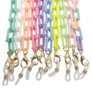 Catena per Occhiali in Acrilico Colore Caramella Catena per Mascherina Anti-Smarrimento Donna Cinturino Occhiali da Sole Street