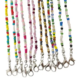 Colorful Glass Seed Bead Glasses Chain Multi-functional Face Mask Lanyard Anti-lost Necklace For Women