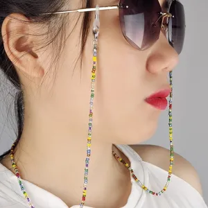 Colorful beaded glasses chain mask lanyard anti-lost neck strap fashion jewelry accessory