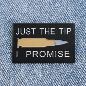 Broche en métal noir avec citation, accessoire de mode élégant pour vêtements de femmes