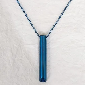 Collana per la Respirazione Consapevole Pendente Fischietto in Acciaio Inossidabile Meditazione Sollievo dallo Stress Catena a Maglie Gioielli