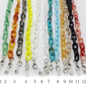 Catena in resina acrilica colorata per occhiali e maschere, cordino multiuso vintage.