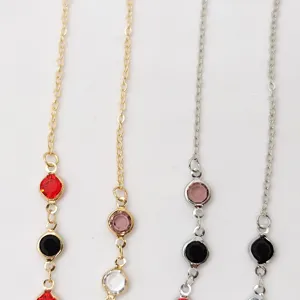 Chaine de lunettes perles de verre colorees elegantes pour femmes mode quotidienne