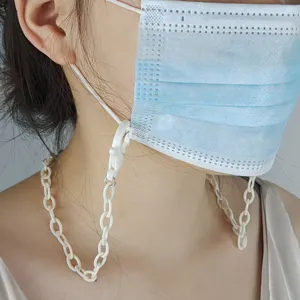 Catena per maschera in acrilico bianco cordino anti-smarrimento per occhiali donna