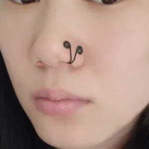 Anello da naso finto in metallo punk clip su polsino da naso a U gioielli per il corpo