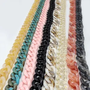 Catene spesse in acrilico colorato per maschere occhiali e accessori di moda eleganti.